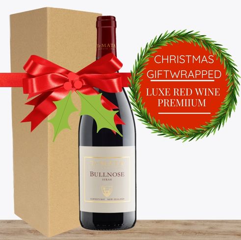 Luxe Red Wine Eco Gift Box Christmas Wrapped