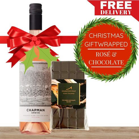 Rose ~ Margaret River, Western Australia & Gourmet Chocolate Christmas Gift Wrapped