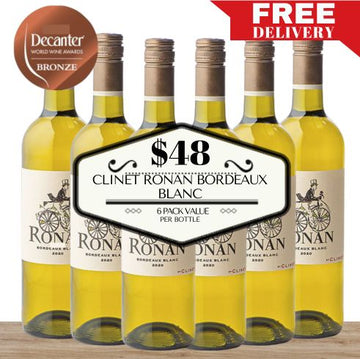 Clinet Ronan Bordeaux Blanc - Bordeaux, France - 6 Pack Value