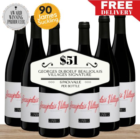Georges Duboeuf Beaujolais Villages Signature 2022 - Burgundy, France - 6 Pack Value