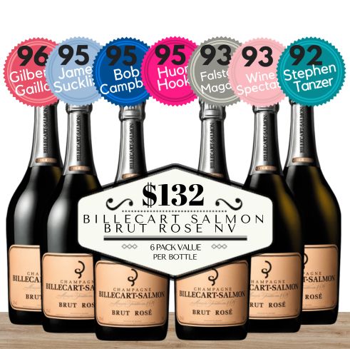 Billecart Salmon Brut Rosé NV Champagne, France - 6 Pack Value