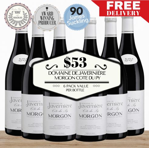 Domaine de Javerniere Morgon Cote du Py - Burgundy, France 6 Pack Value