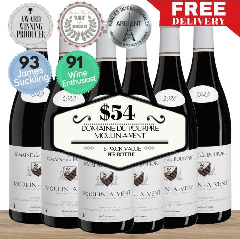 Domaine du Pourpre Moulin-a-Vent ~ Beaujolais, France 6 Pack Value