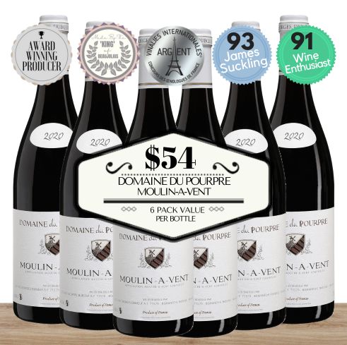 Domaine du Pourpre Moulin-a-Vent ~ Beaujolais, France 6 Pack Value