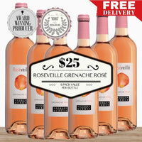 Roseveille Grenache Rosé 2021 - South of France,  France 6 Pack Value