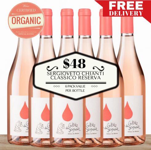 La Goutte du Seigneur Côtes du Rhône Rosé - Rhone, France 6 Pack Value