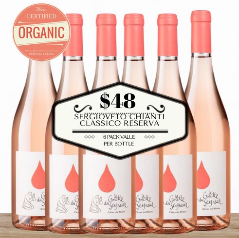 La Goutte du Seigneur Côtes du Rhône Rosé - Rhone, France 6 Pack Value