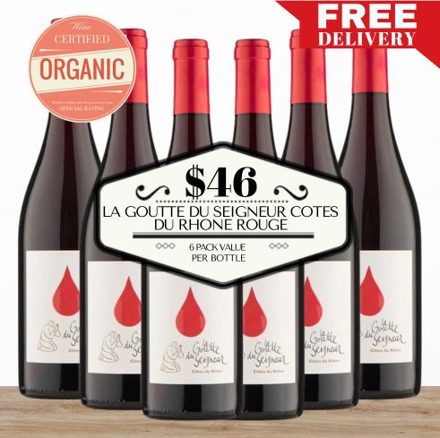 La Goutte du Seigneur Côtes du Rhône Rouge - Rhone, France 6 Pack Value