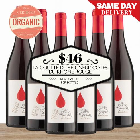 La Goutte du Seigneur Côtes du Rhône Rouge - Rhone, France 6 Pack Value