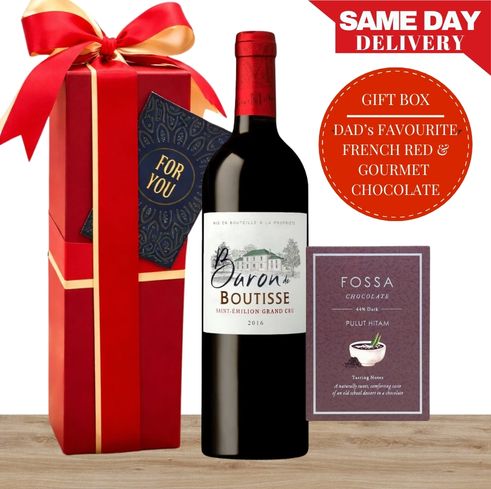 Dad’s Favourite French Red & Gourmet Chocolate Gift Box