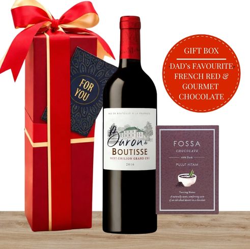 Dad’s Favourite French Red & Gourmet Chocolate Gift Box