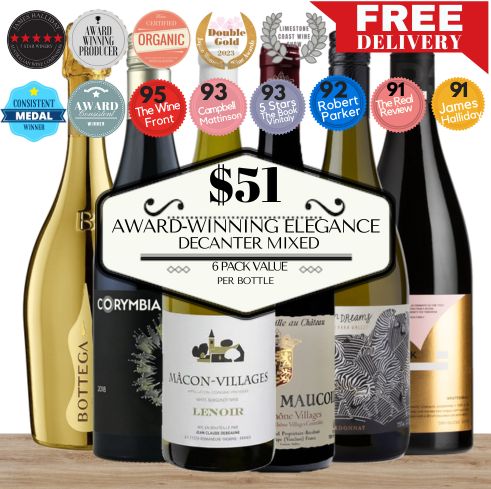 Award-Winning Elegance Decanter Mixed Wines