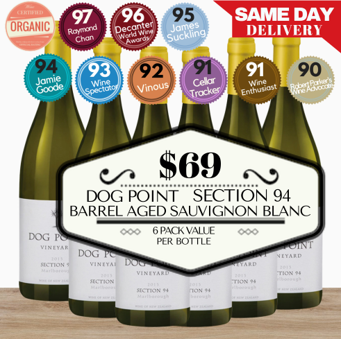 Dog Point Section 94 Barrel Aged Sauvignon Blanc (Organic) - Marlborough, New Zealand - Value 6 Pack