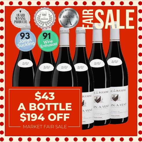 Domaine du Pourpre Moulin-a-Vent ~ Beaujolais, France 6 Pack Value