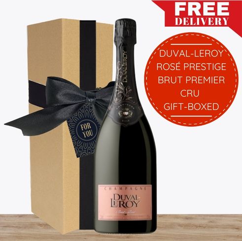 Duval-Leroy Rosé Prestige Brut Premier Cru - Champagne, France - Gift Box & Wrapped
