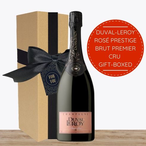 Duval-Leroy Rosé Prestige Brut Premier Cru - Champagne, France - Gift Box & Wrapped