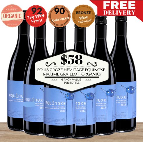 Equis Croze Hemitage Equinoxe Maxime Graillot (Organic) 2018 - Rhone, France 6 Pack Value