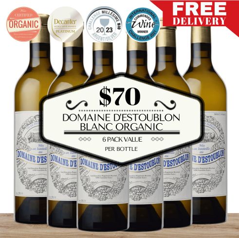 Domaine d'Estoublon Blanc (Organic) - Alpilles Provence, France - 6 Pack Value