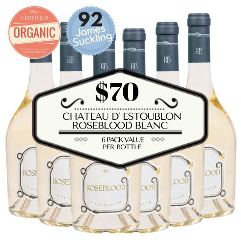 Château d’Estoublon ‘Roseblood’ Blanc - Provence, France 6 Pack Value