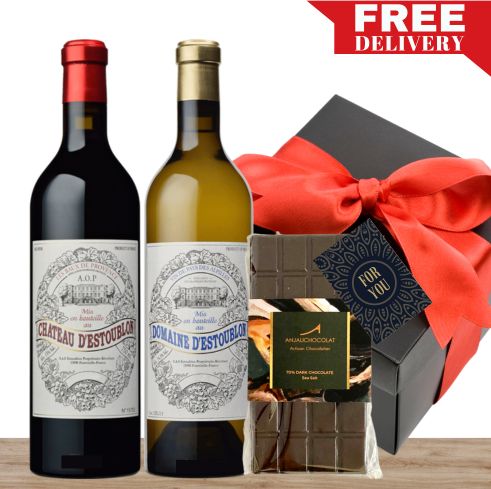 d'Estoublon Red, White Wine & Gourmet Chocolate - Premium Gift Set