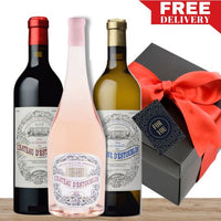 d'Estoublon Trio Luxe Red, White & Rosé Wine Premium Gift Box & Wrapped