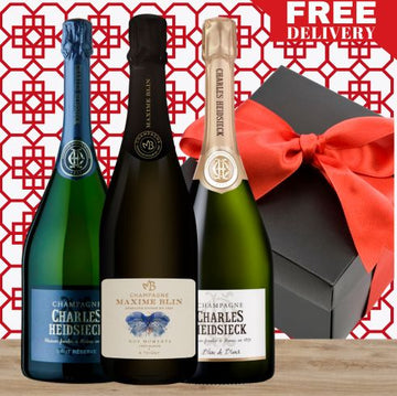 Elite Lunar Champagne Trio Gift Box & Wrapped