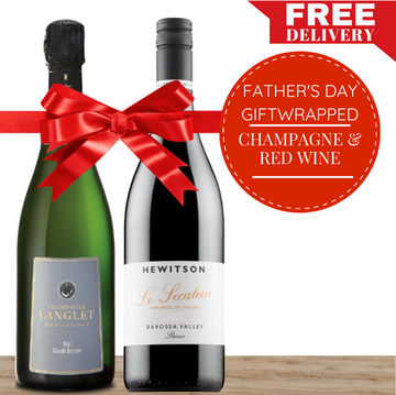 Champagne & Red Wine Father's Day Gift-Wrapped