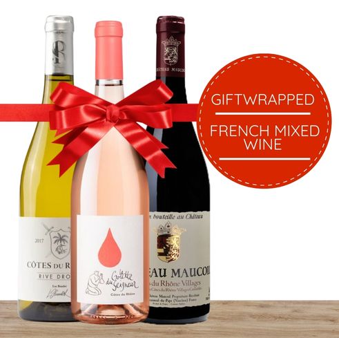 French Mixed Wine Gift Wrapped