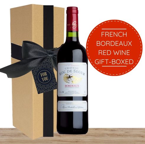 French Bordeaux Red Wine Gift Eco Box & Wrapped