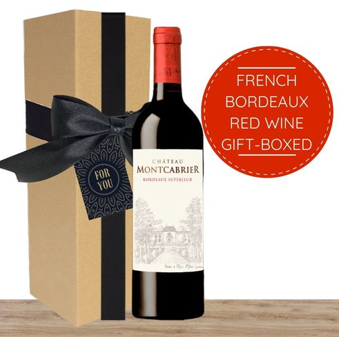 French Bordeaux Red Wine Gift Eco Box & Wrapped