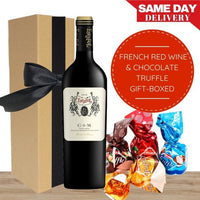 French Red Wine, Assorted Chocolate Truffle Mix Gift Box