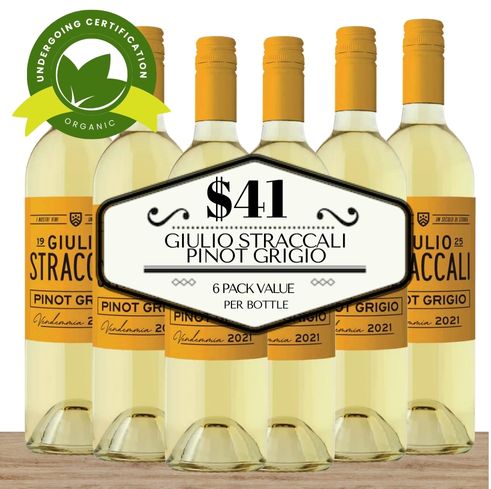 Giulio Straccali Pinot Grigio - Tuscany, Italy 6 Pack Value