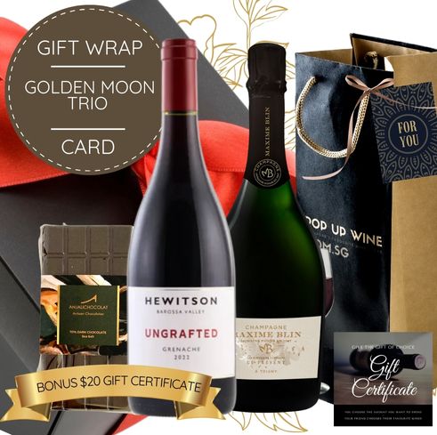 Golden Moon Trio – Champagne, Red & Chocolate