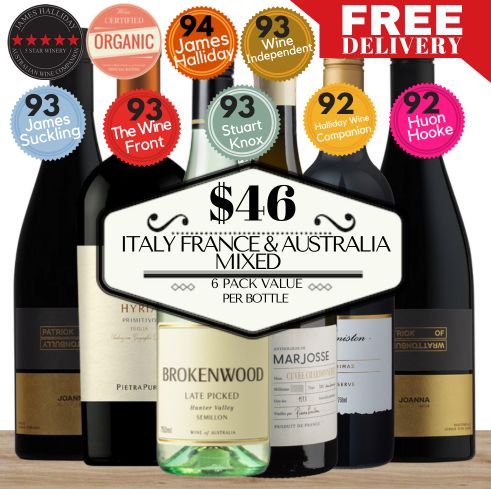 Italy, France & Australia Mixed Wine Pack
