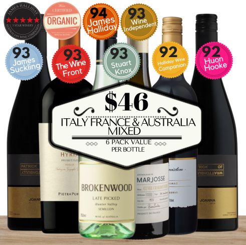 Italy, France & Australia Mixed Wine Pack