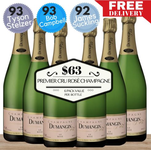 J. Dumangin Fils 1er Cru Brut Rosé Champagne NV - 6 Pack Value