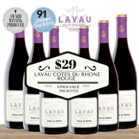 Lavau Cotes du Rhone Red 2020 - Rhone, France 6 Pack Value