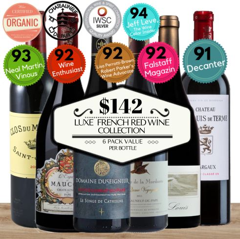 Luxe French Red Wine Collection 6 Pack Value