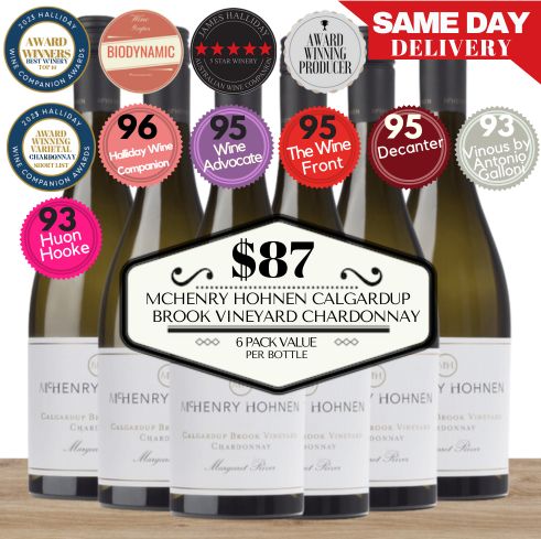 McHenry Hohnen Calgardup Brook Vineyard Chardonnay (Organic) ~ Margaret River, Western Australia 6 Pack Value