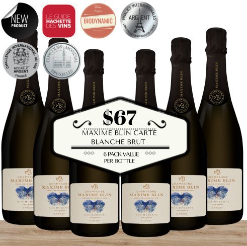 Maxime Blin Carte Blanche Brut (Organic) - Champagne France ~ 6 pack value