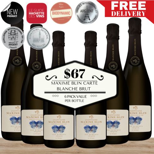 Maxime Blin Carte Blanche Brut (Organic) - Champagne France ~ 6 pack value