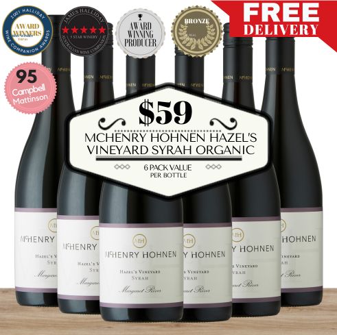 McHenry Hohnen Hazel's Vineyard Syrah (Organic) ~ Margaret River, Western Australia 6 Pack Value