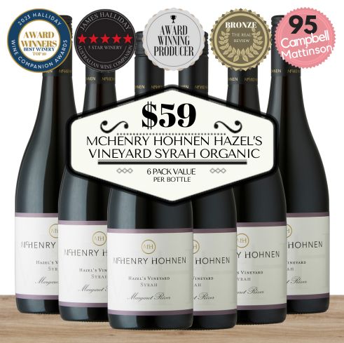McHenry Hohnen Hazel's Vineyard Syrah (Organic) ~ Margaret River, Western Australia 6 Pack Value