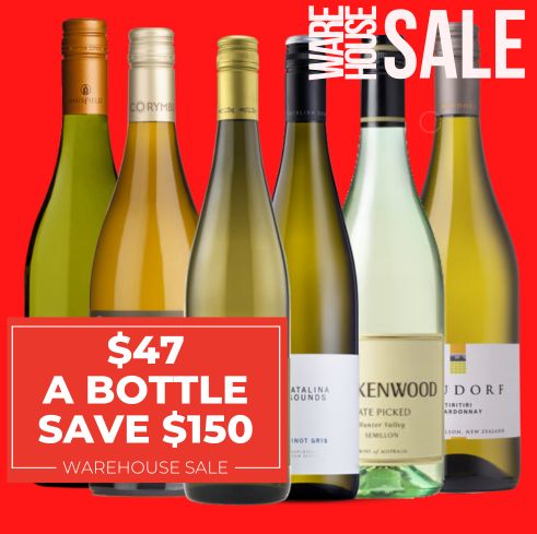 Aussie & New Zealand Premium Mixed White Wine - 6 Pack Value