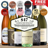 Aussie & New Zealand Premium Mixed White Wine - 6 Pack Value