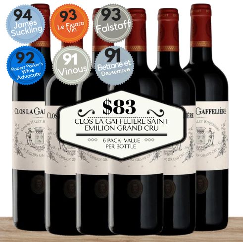 Clos La Gaffelière Saint Emilion Grand Cru - Bordeaux, France 6 Pack Value