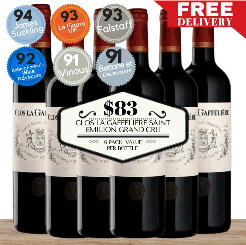 Clos La Gaffelière Saint Emilion Grand Cru - Bordeaux, France 6 Pack Value