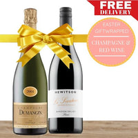 Champagne & Red Wine Easter Gift-Wrapped