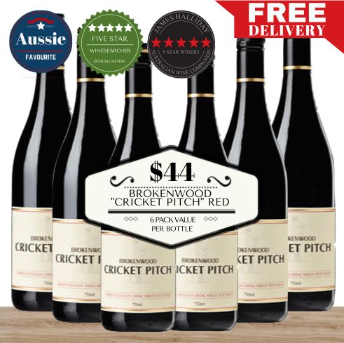Brokenwood Cricket Pitch Red Cabernet Sauvignon Shiraz Merlot ~ Hunter Valley, Australia 6 Pack Value