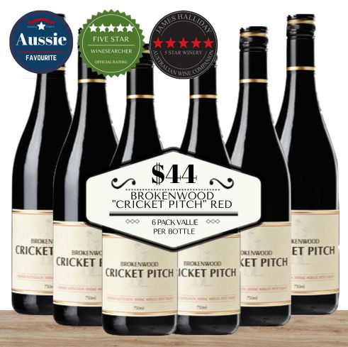 Brokenwood Cricket Pitch Red Cabernet Sauvignon Shiraz Merlot ~ Hunter Valley, Australia 6 Pack Value